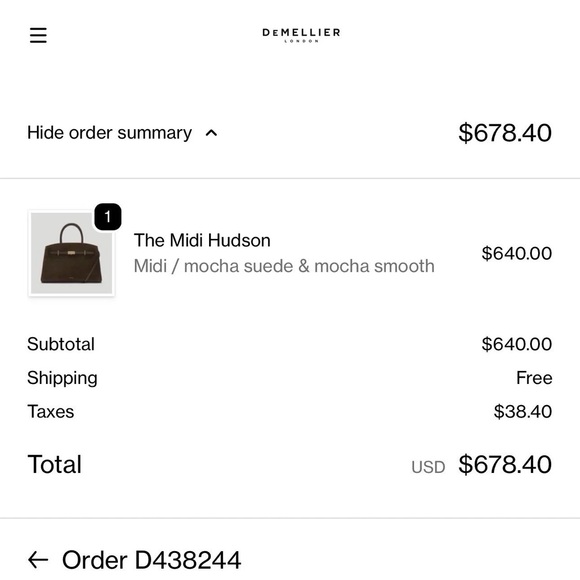 Demellier The Midi Hudson Mocha Suede & Mocha Smooth - Picture 9 of 9